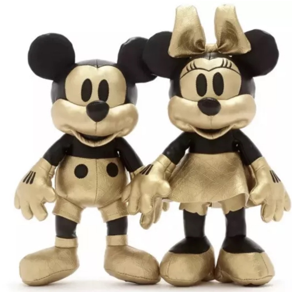 Disney 50th Anniversary Gold Luxe Mickey and Minnie Plush Limited Release - Picture 3 of 10